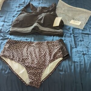 SeaFancy Black and Grey Bikini Set XL